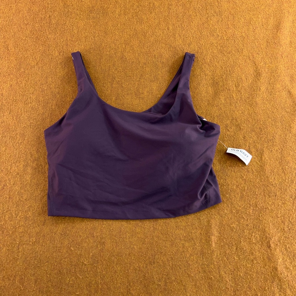 Old Navy Womens XL Purple Powersoft Go-Dry Light Support Sports Bra NWT